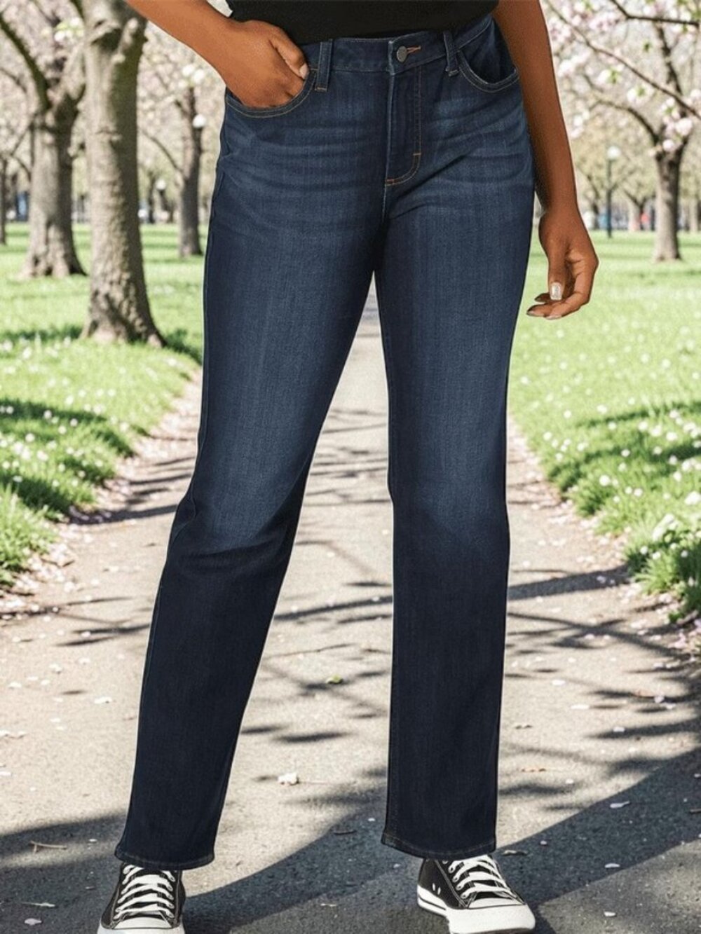 Gloria Vanderbilt Dark Blue Straight Leg Jeans - Comfy Stretch - 20W (2X)